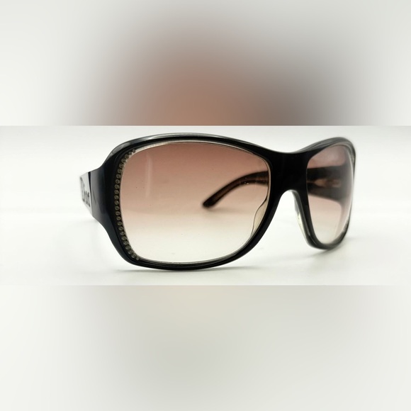 Christian Dior Strass-1 Black Oval Sunglasses Frames Only